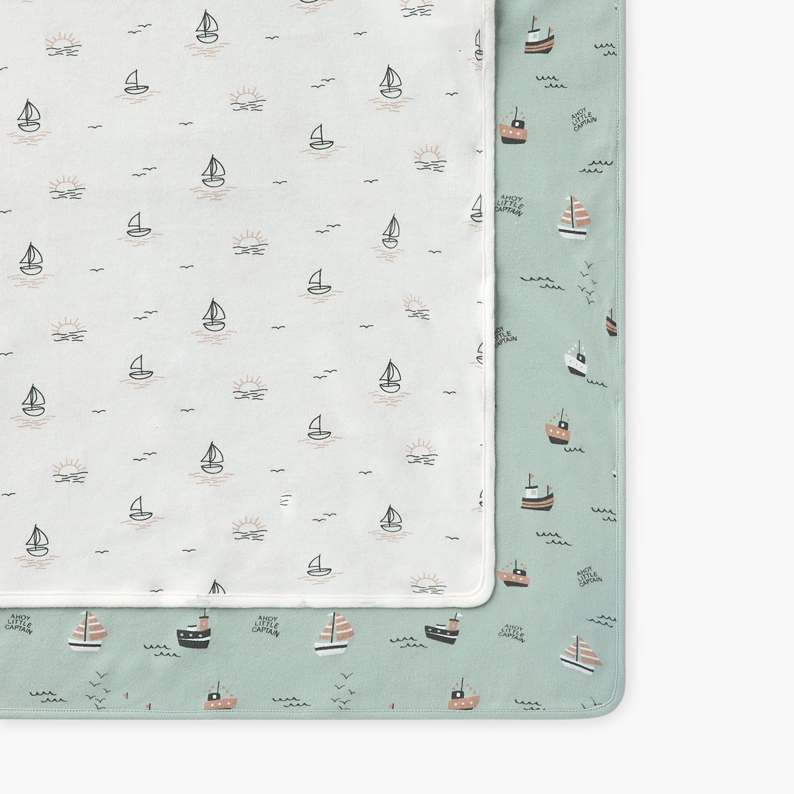 Juniors Nautica Print Receiving Blanket - Set of 2 - 70x70 cm