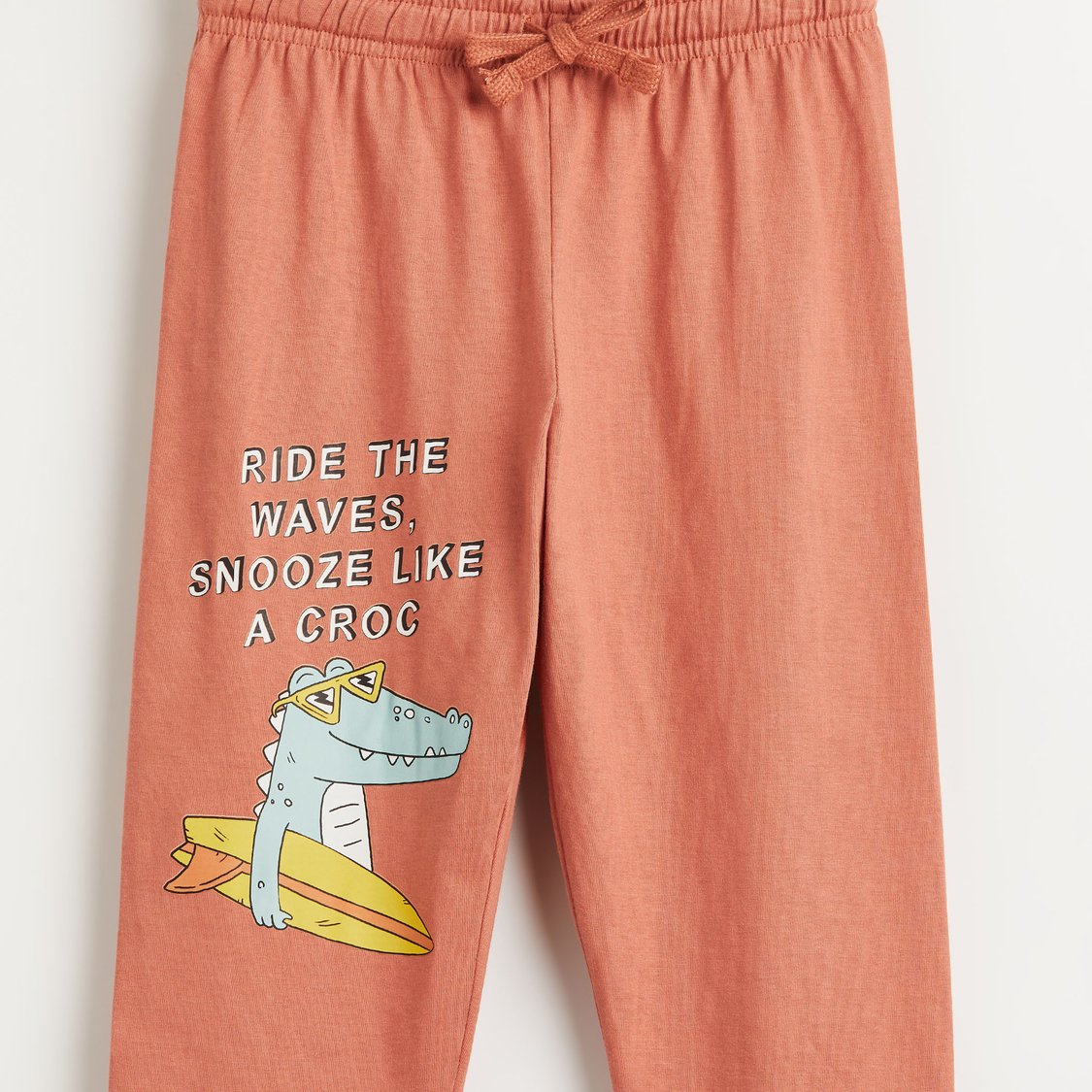 Juniors Crocodile Print T-shirt and Pyjama Set