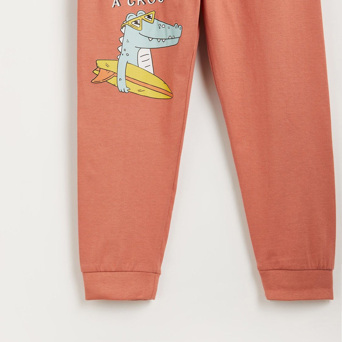 Juniors Crocodile Print T-shirt and Pyjama Set