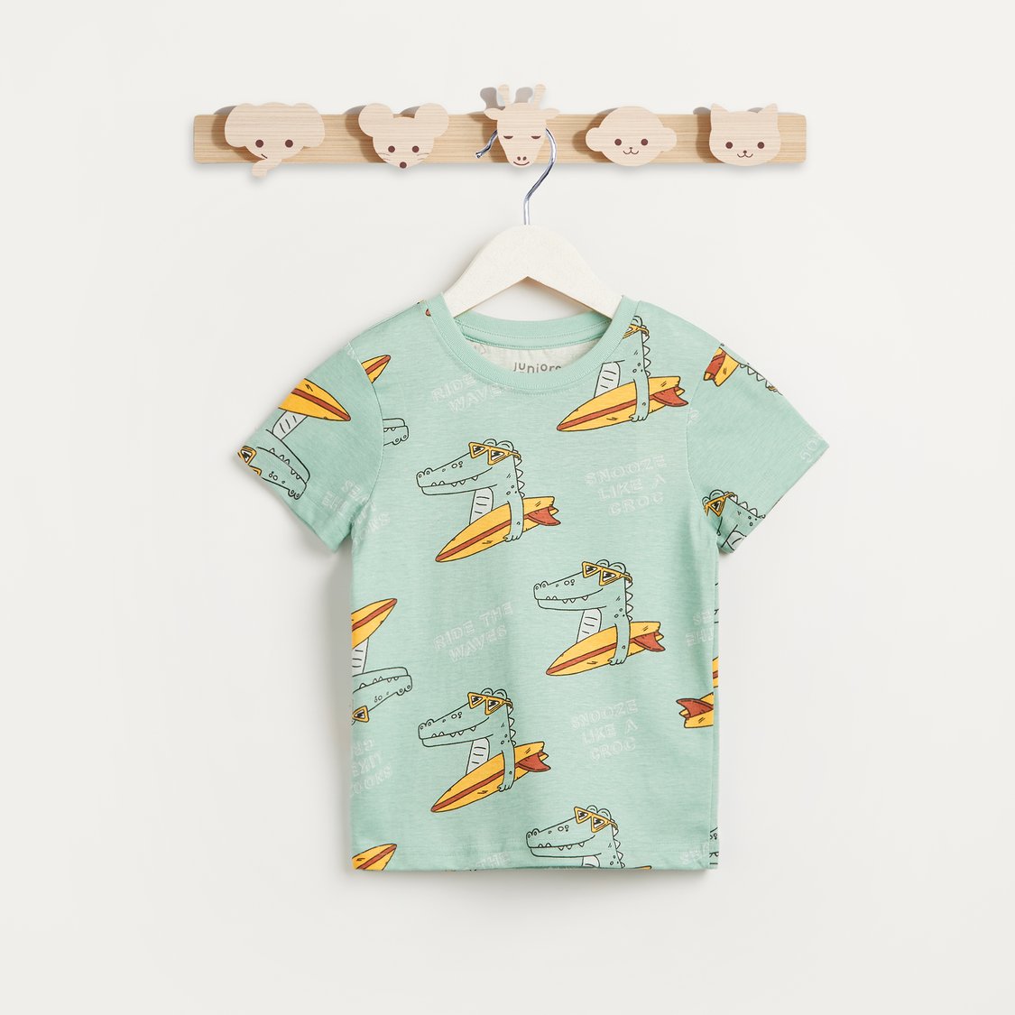 Juniors Crocodile Print T-shirt and Pyjama Set