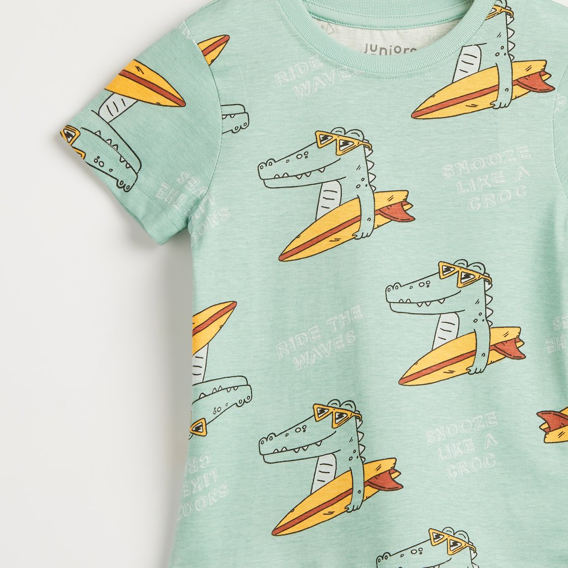 Juniors Crocodile Print T-shirt and Pyjama Set