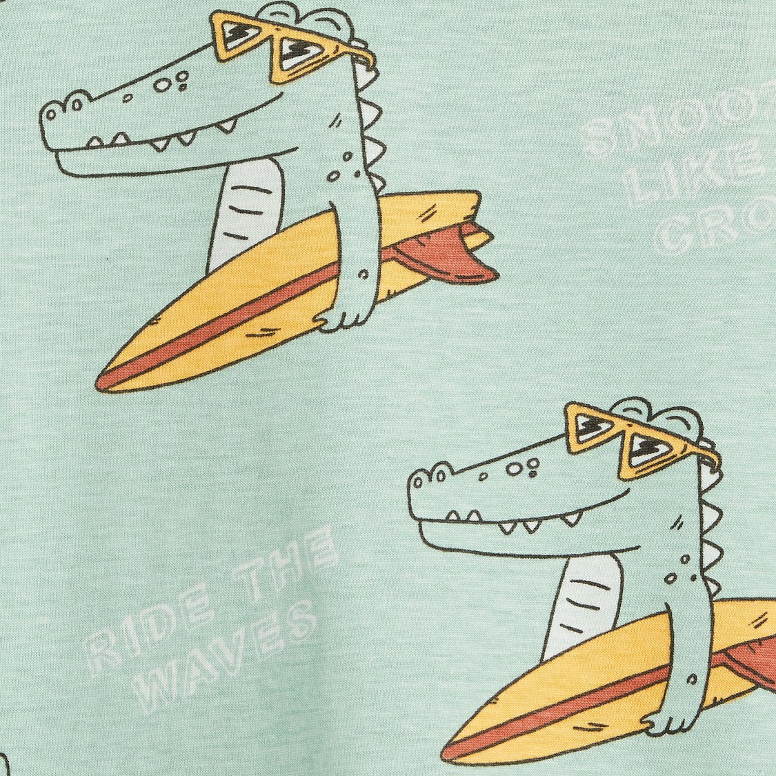 Juniors Crocodile Print T-shirt and Pyjama Set