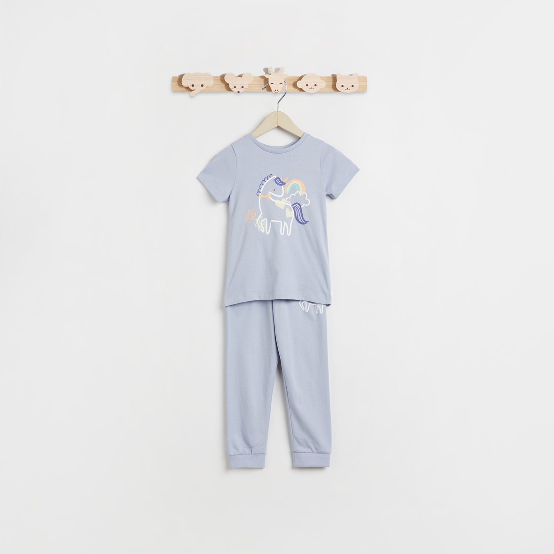Juniors Unicorn Print T-shirt and Pyjama Set