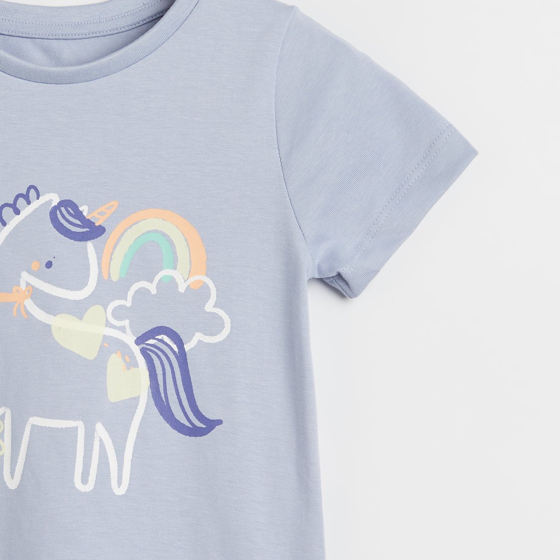 Juniors Unicorn Print T-shirt and Pyjama Set
