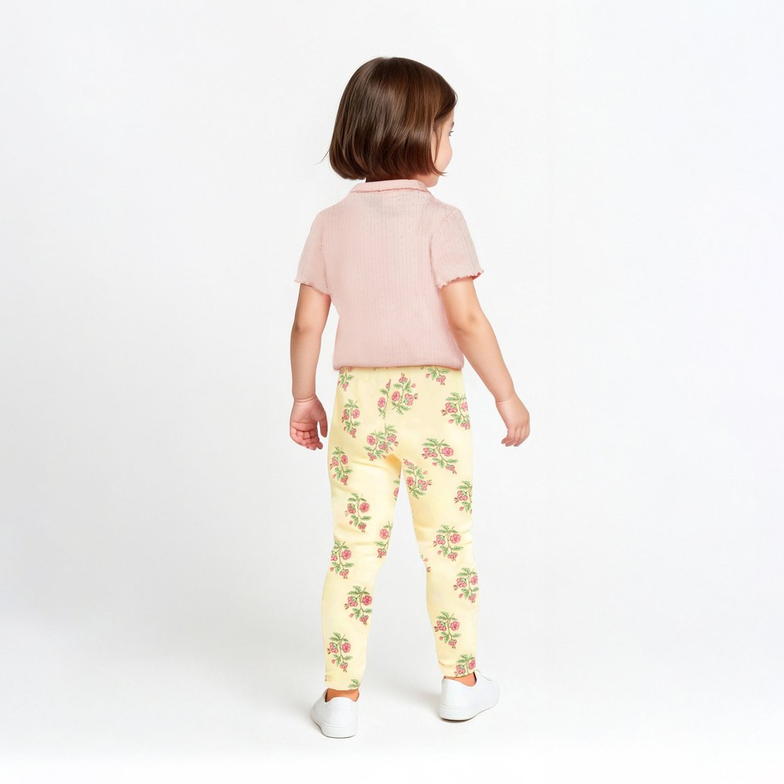 Juniors Floral Print Leggings with Elasticated Waistband