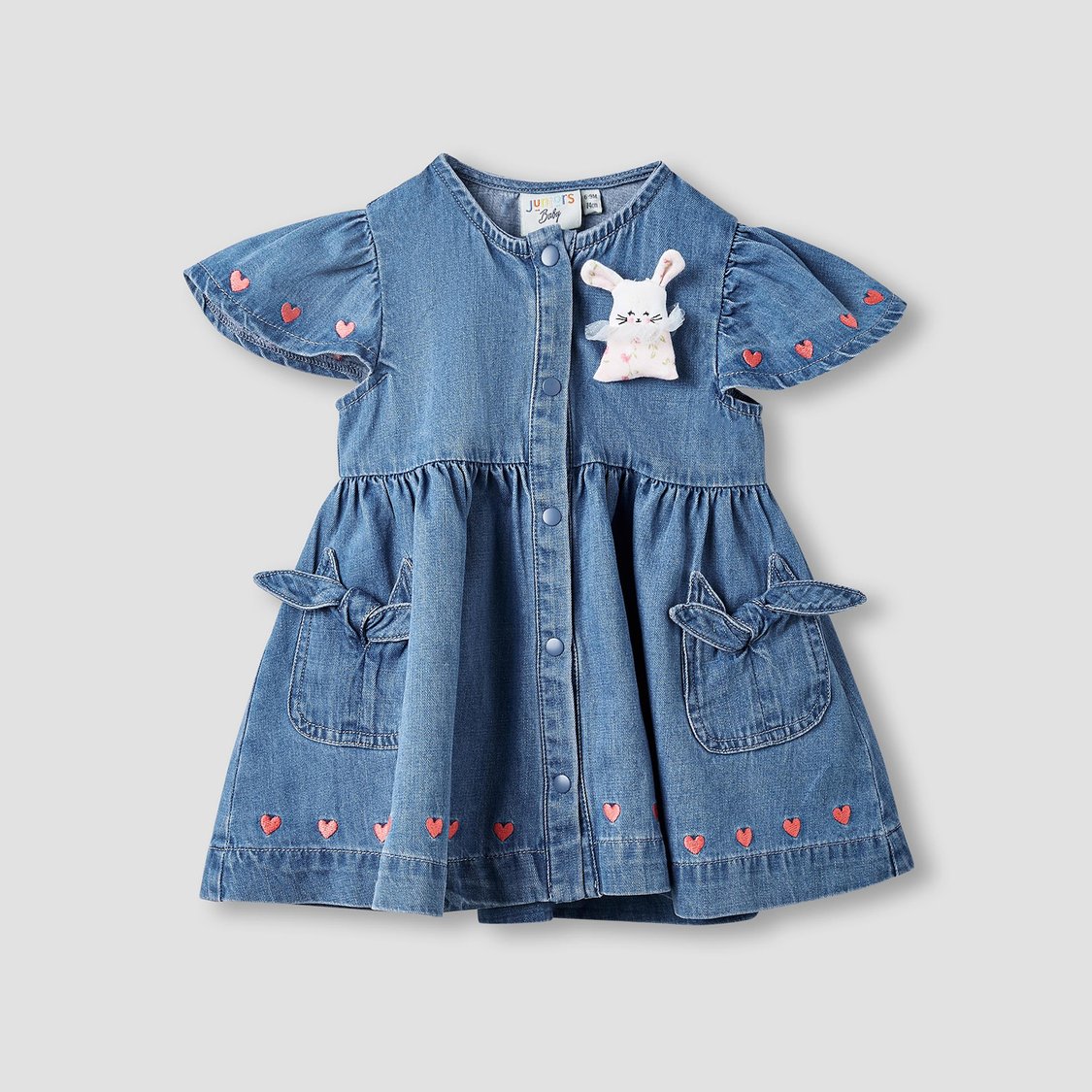 white christmas dresses JUNIORS DENIM DRESS W/BRAIDED BELT