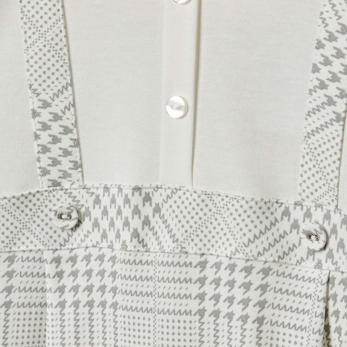 Giggles Checked Sleepsuit with Long Sleeves