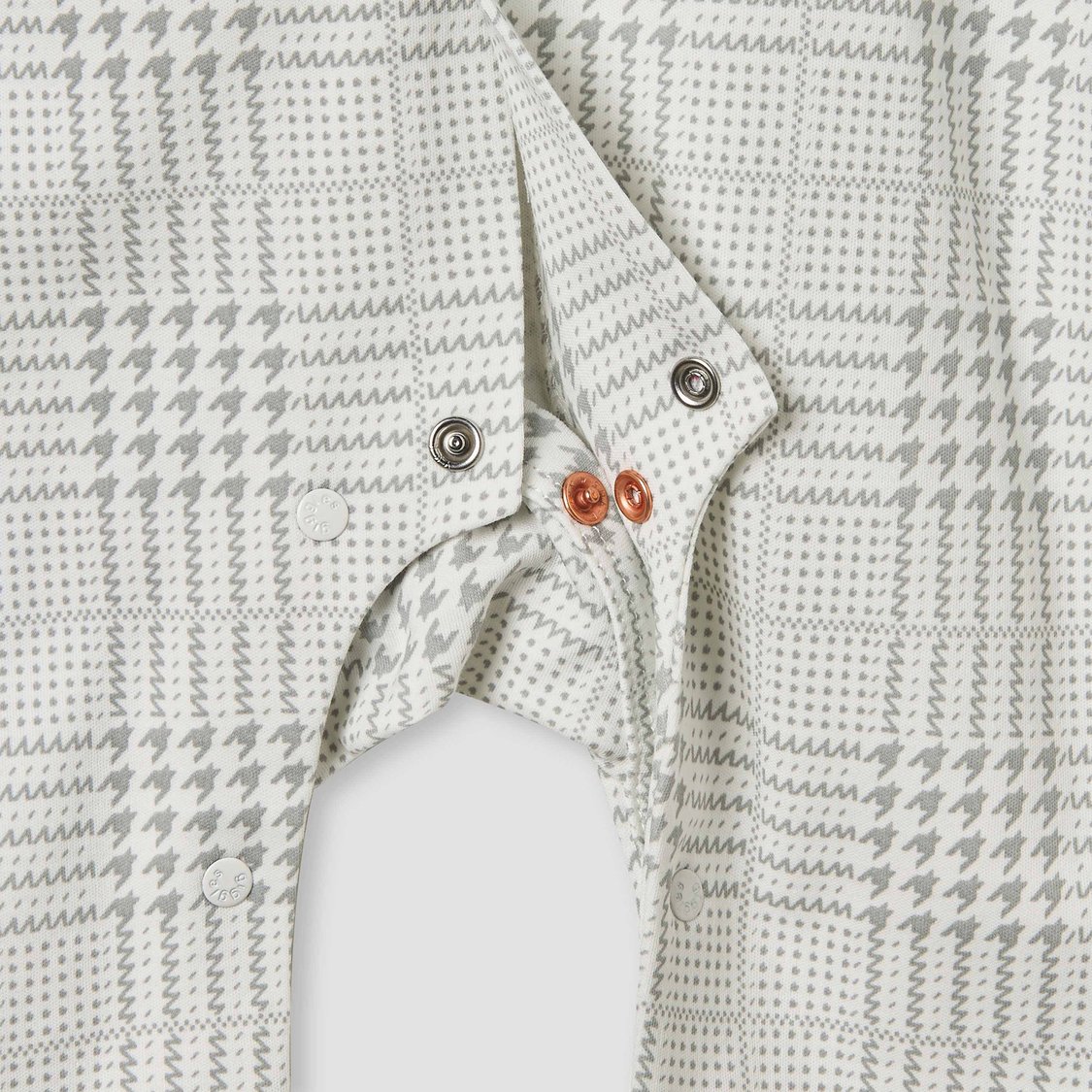 Giggles Checked Sleepsuit with Long Sleeves