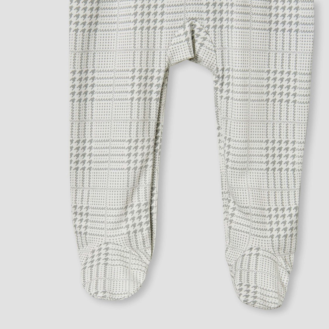 Giggles Checked Sleepsuit with Long Sleeves
