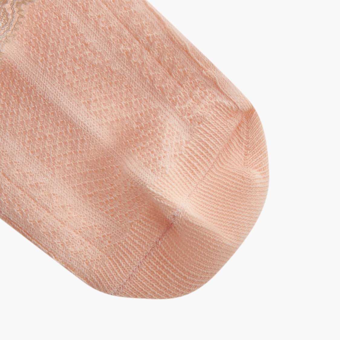Juniors Ankle Length Socks with Lace Trim - Set of 10