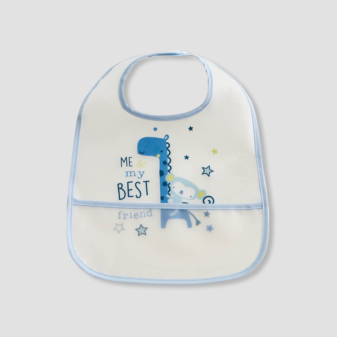 Juniors Dinosaur Print Bib with Velcro Closure - Set of 2