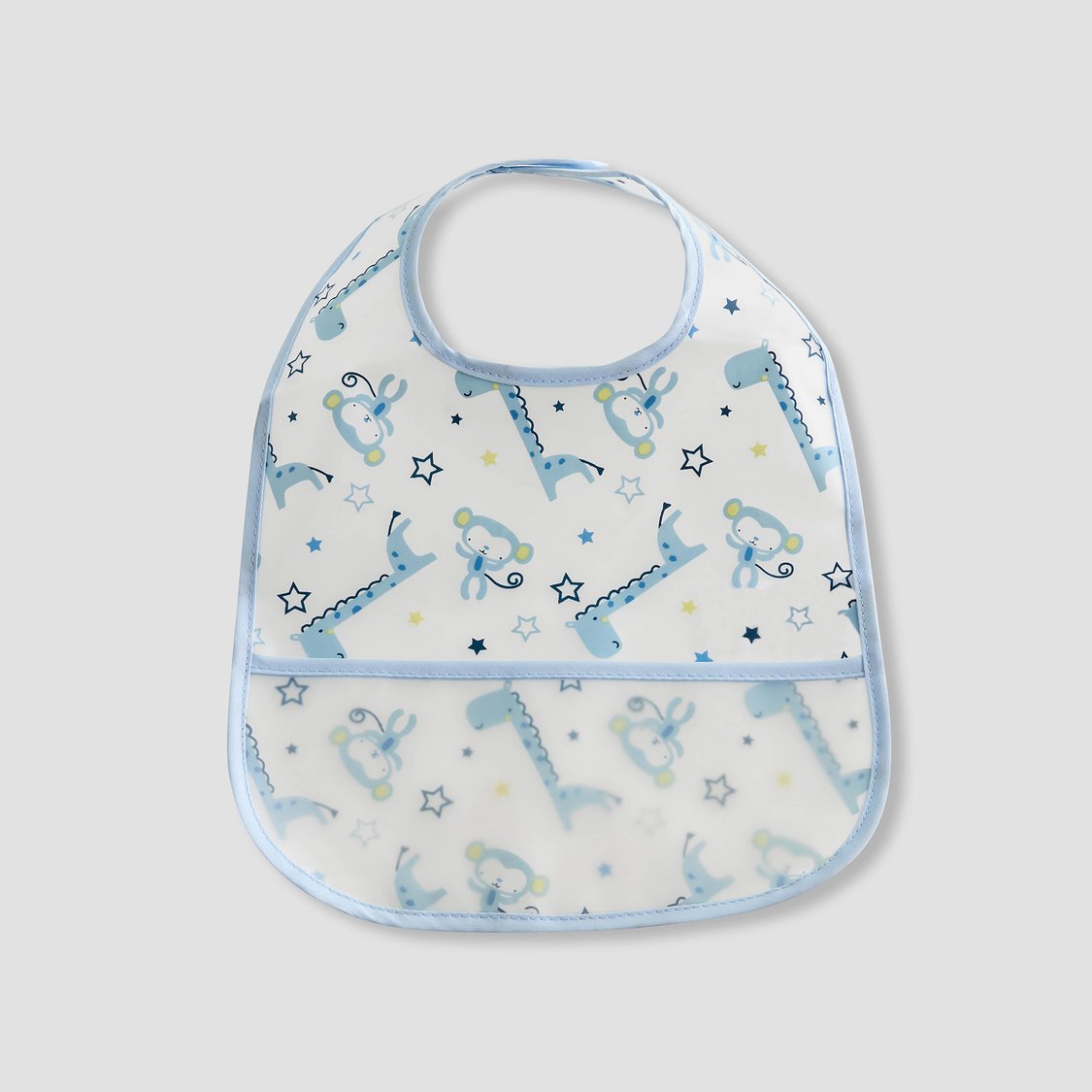 Juniors Dinosaur Print Bib with Velcro Closure - Set of 2