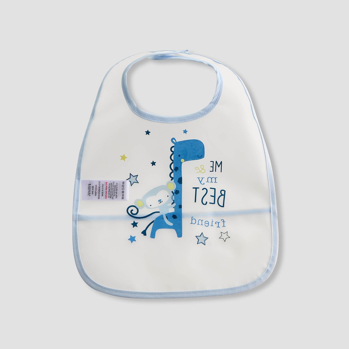 Juniors Dinosaur Print Bib with Velcro Closure - Set of 2