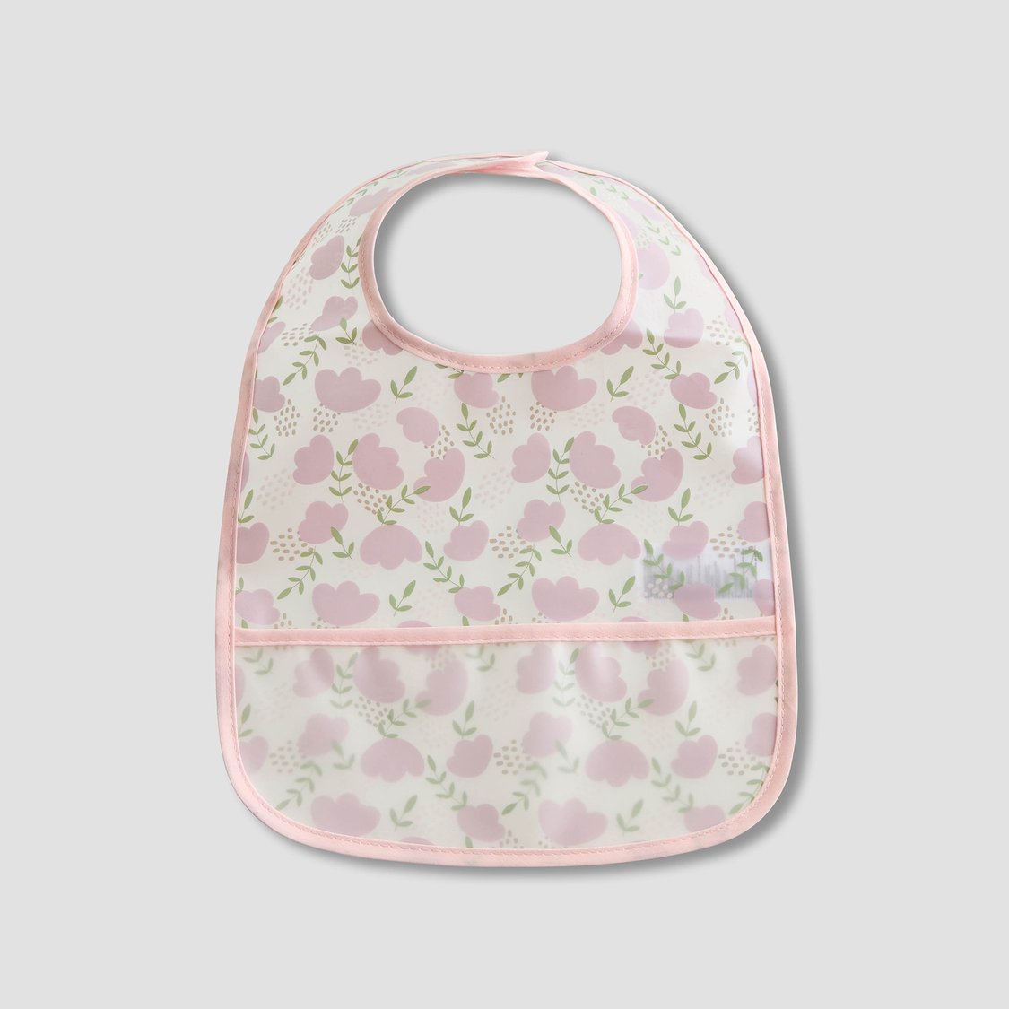Juniors Floral Print Bib with Snap Button Closure - Set of 3