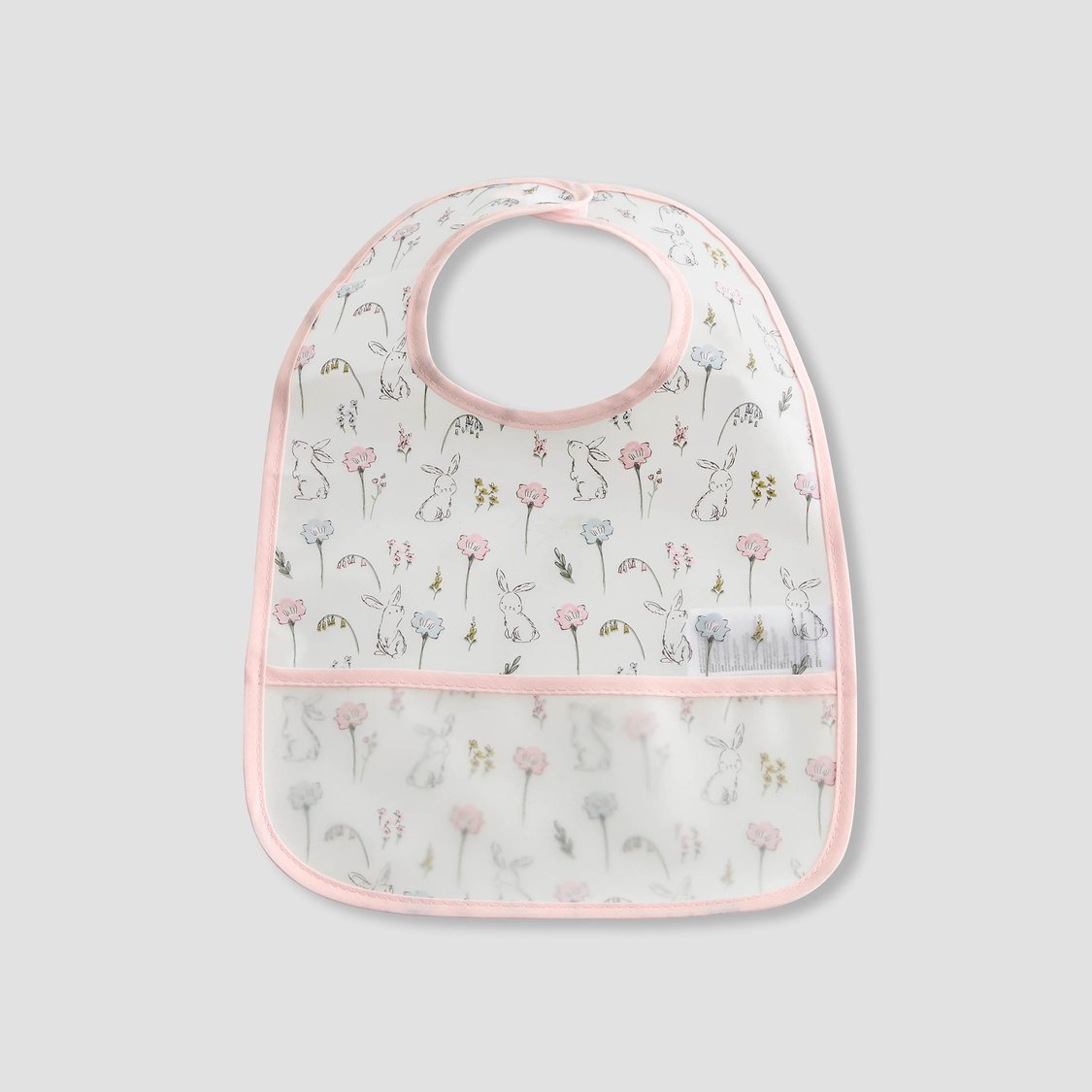 Juniors Floral Print Bib with Snap Button Closure - Set of 3
