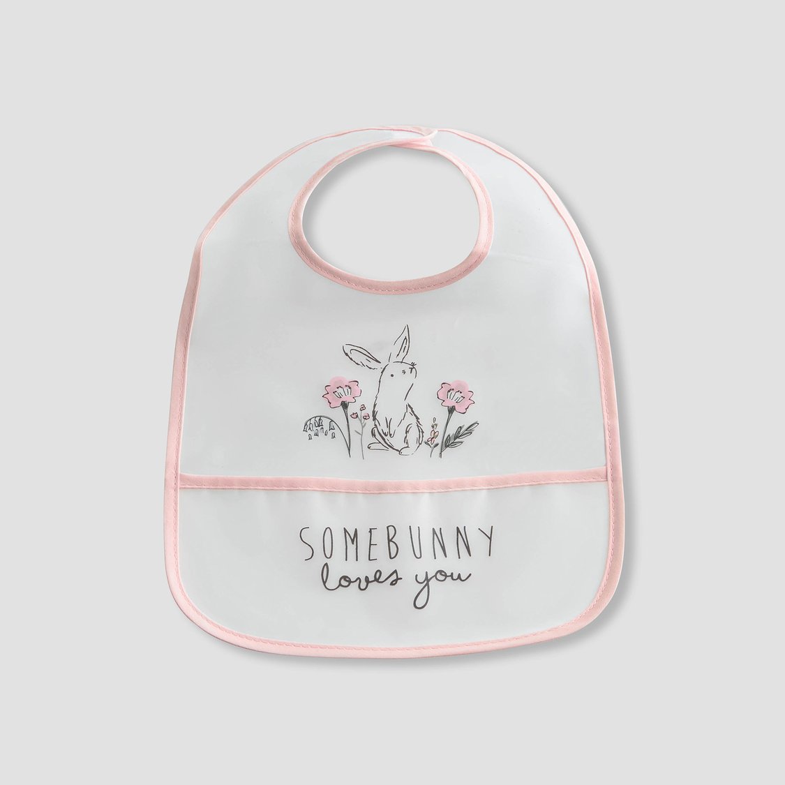 Juniors Floral Print Bib with Snap Button Closure - Set of 3