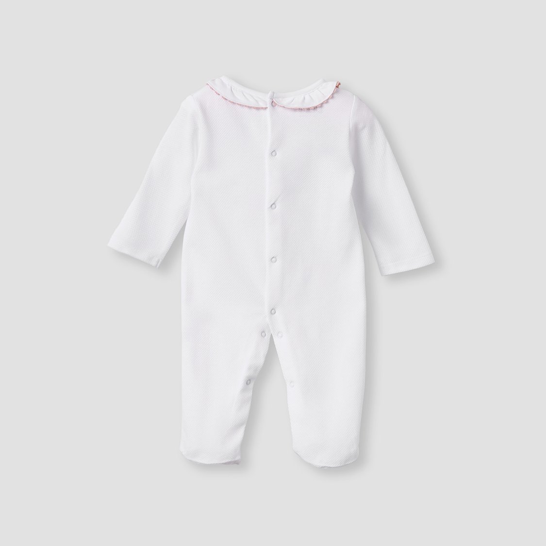 Giggles Embroidered Sleepsuit with Button Closure