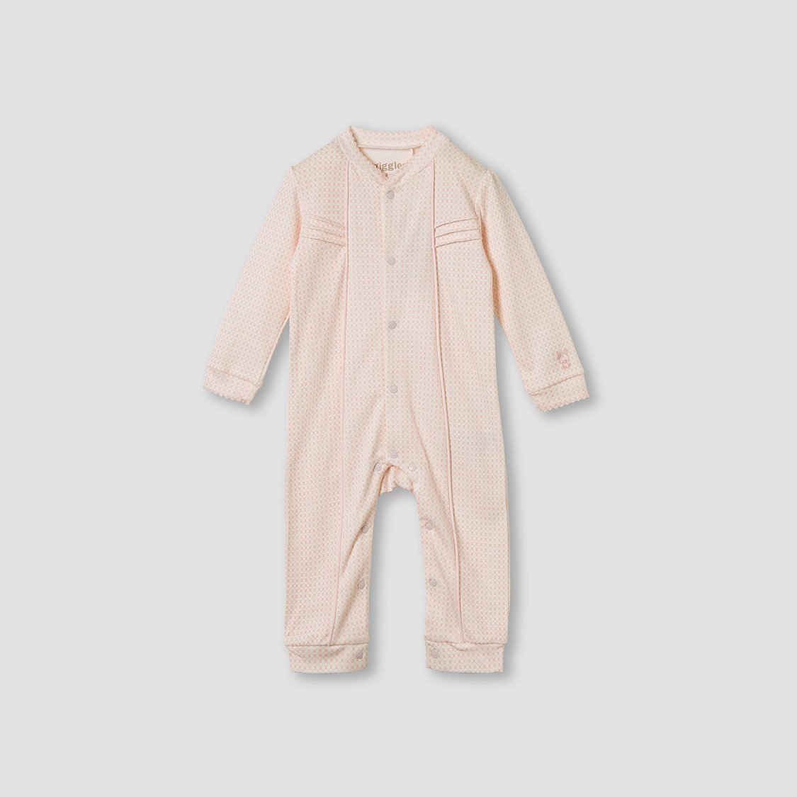 Giggles Printed Sleepsuit with Pintuck Detail