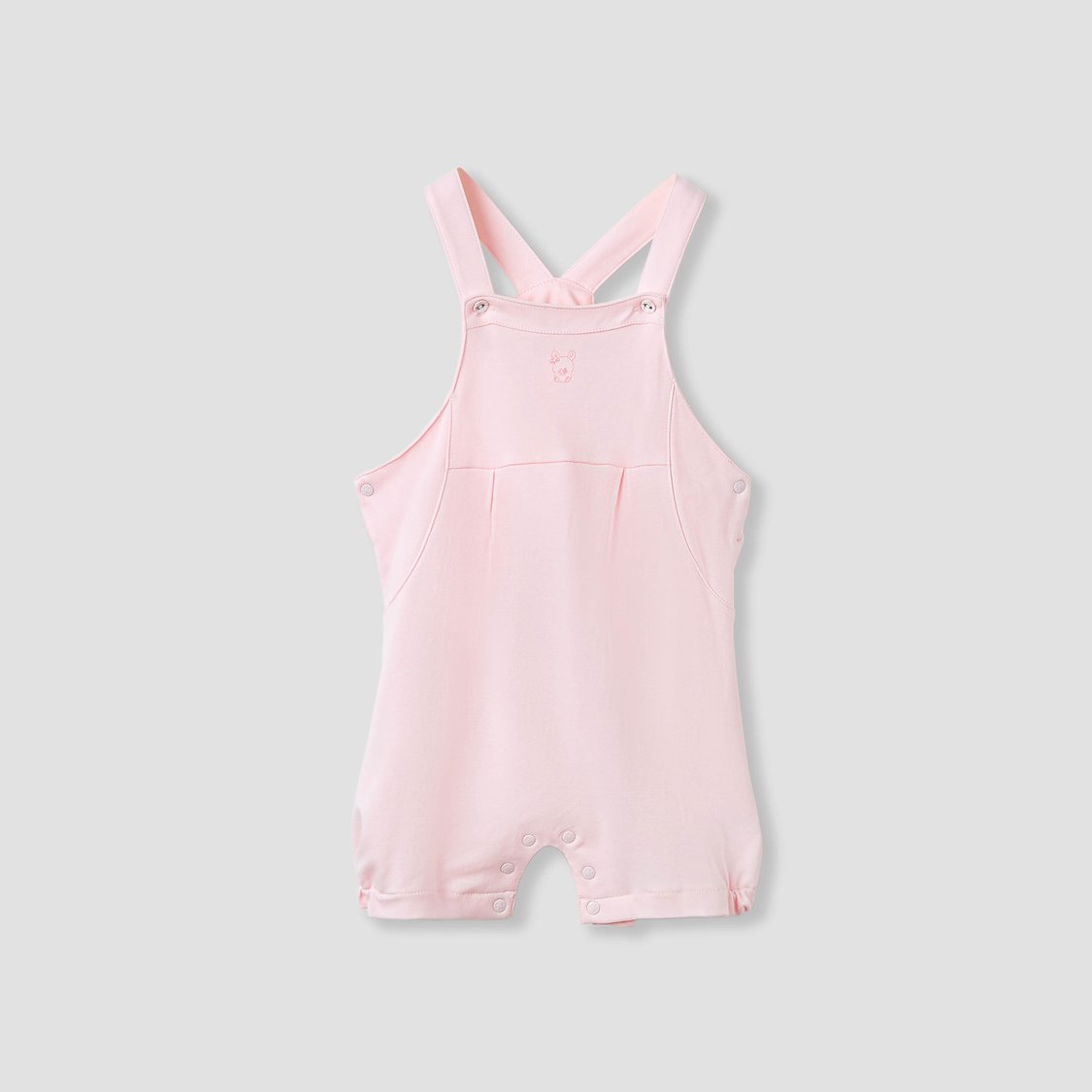 Giggles Embroidered Dungaree and T-shirt Set