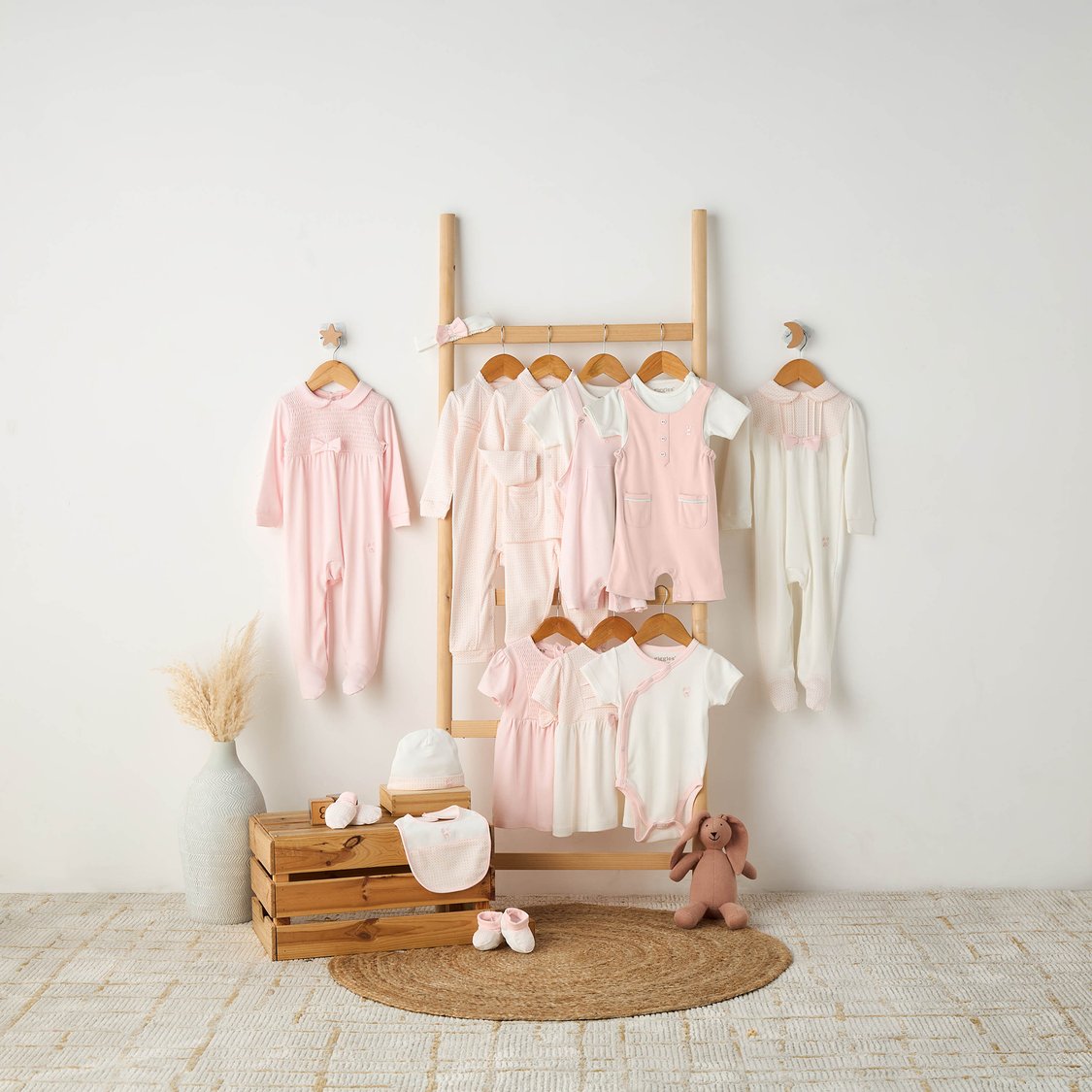 Giggles Embroidered Dungaree and T-shirt Set