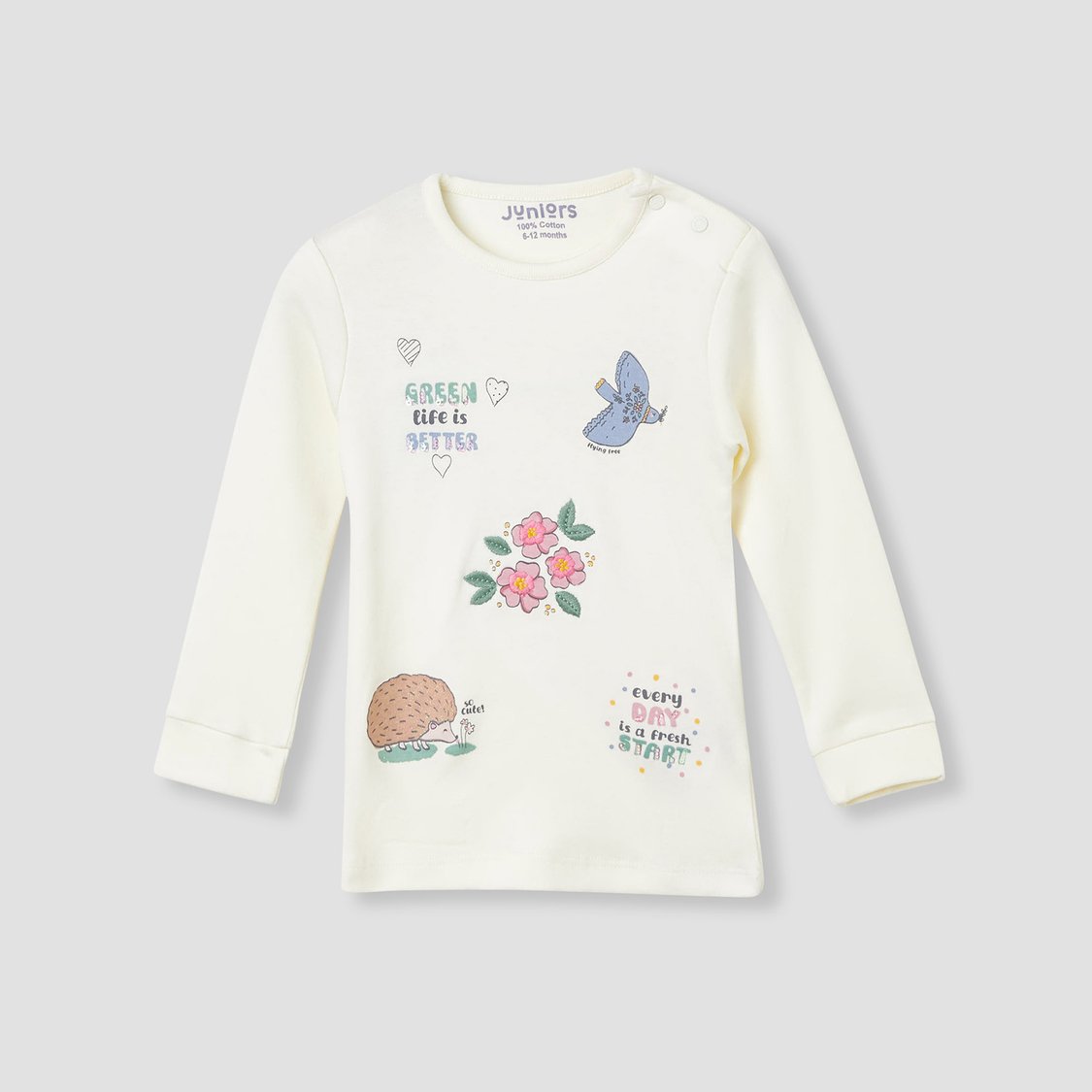 Juniors Printed T-shirt and Pyjama Set