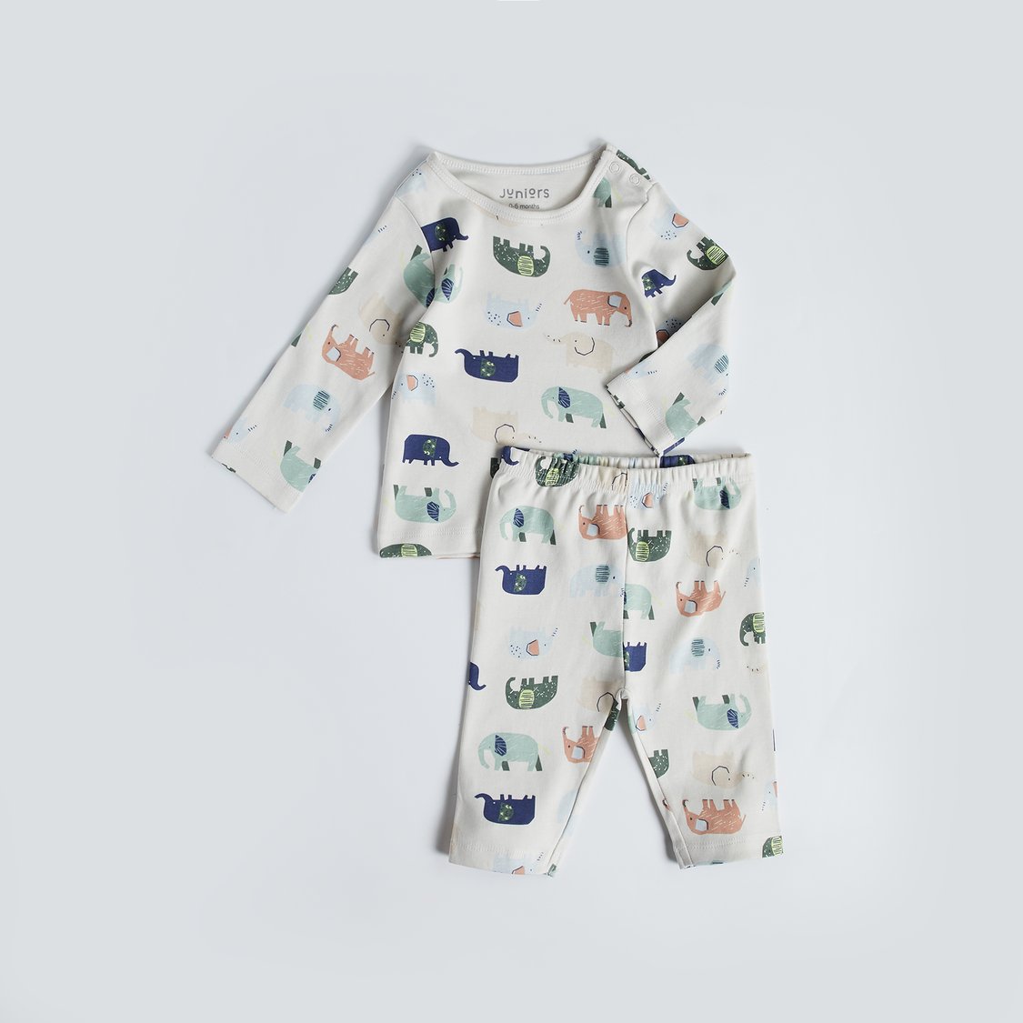 Juniors Printed T-shirt with Pyjamas Set