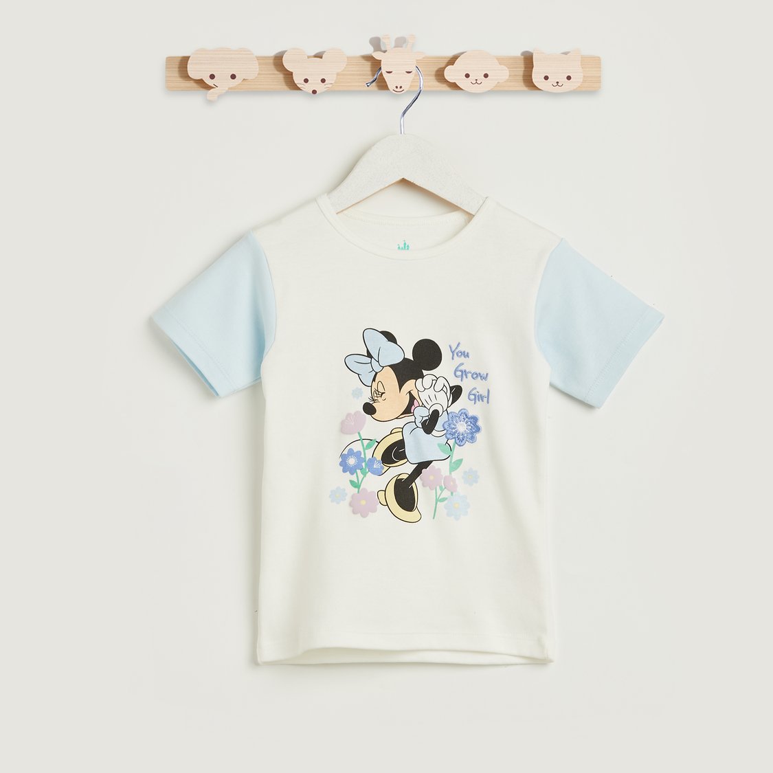 Minnie Mouse Print Short Sleeves T-shirt and Shorts Set
