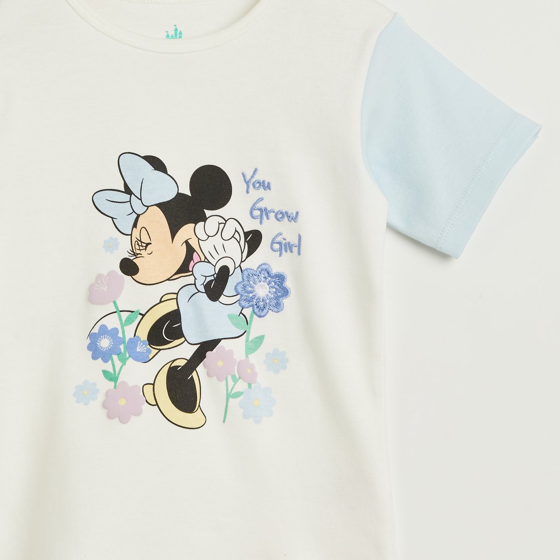 Minnie Mouse Print Short Sleeves T-shirt and Shorts Set