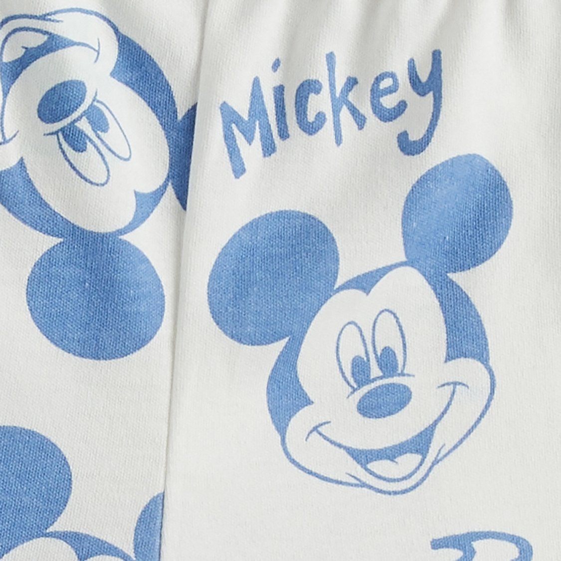 Mickey Mouse Print T-shirt and Shorts Set