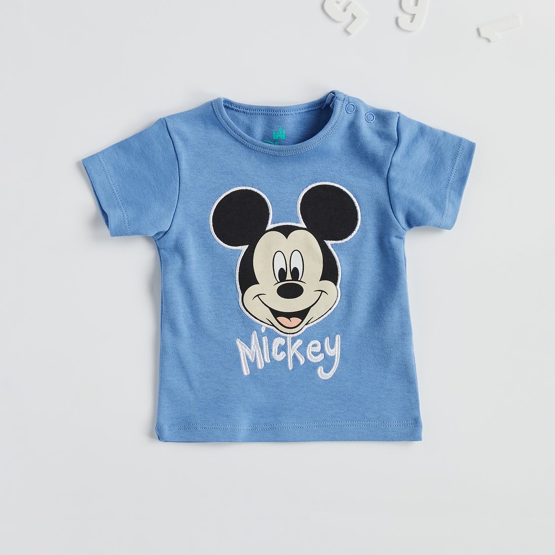 Mickey Mouse Print T-shirt and Shorts Set