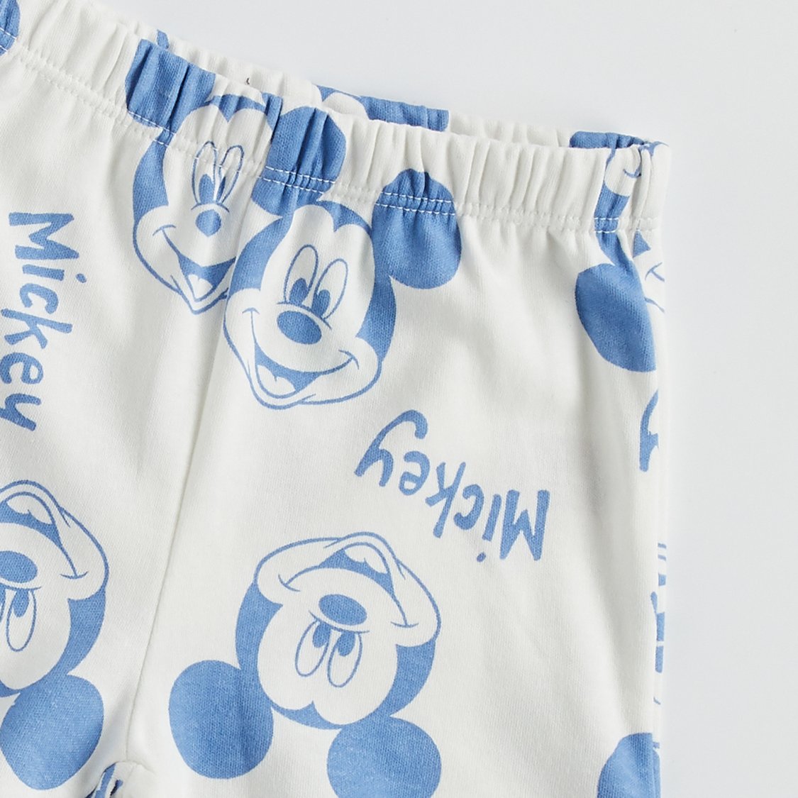 Mickey Mouse Print T-shirt and Shorts Set