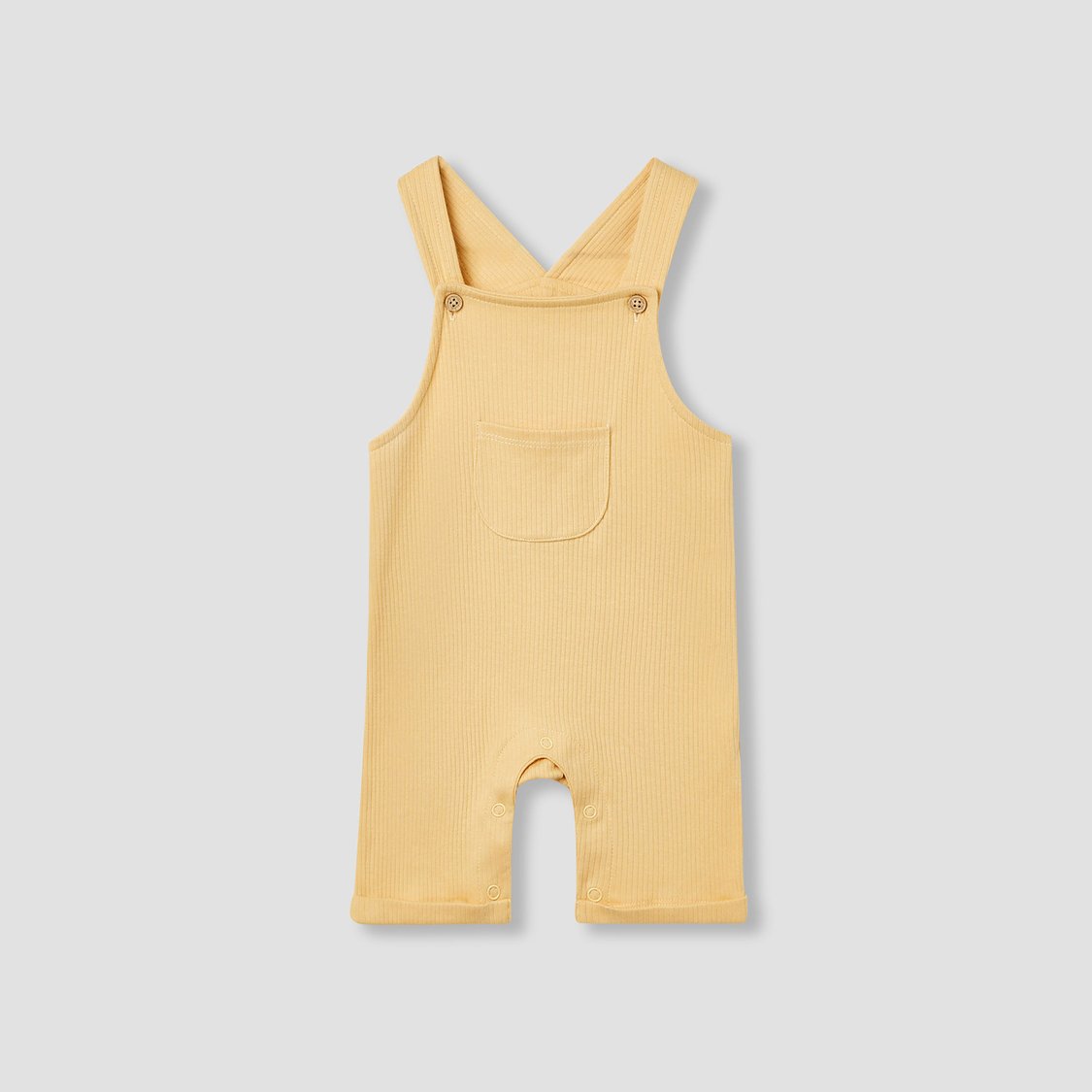 Juniors Ribbed Dungaree and T-shirt Set
