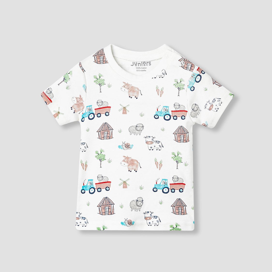 Juniors Ribbed Dungaree and T-shirt Set