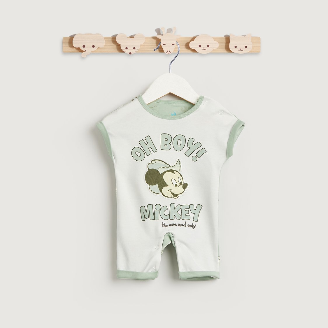 Mickey Mouse Print Romper Set of