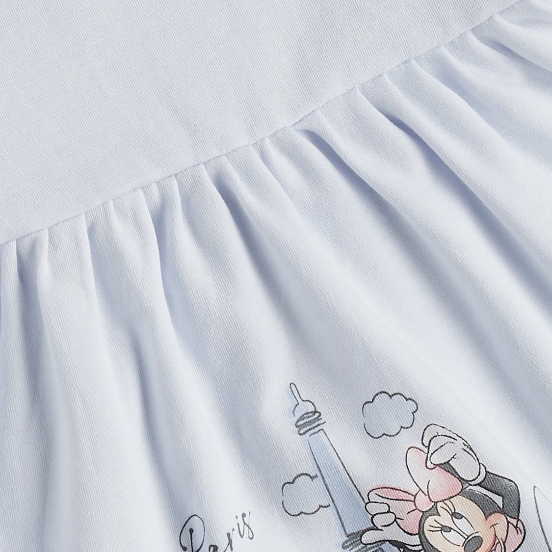 Minnie Mouse Print Cap Sleeves Dress