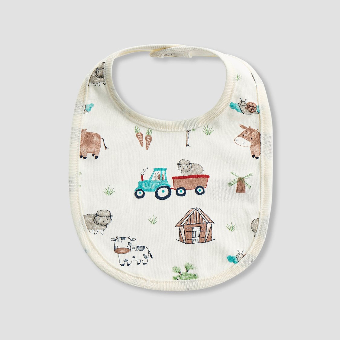 Juniors Printed Bib with Snap Button Closure - Set of 3