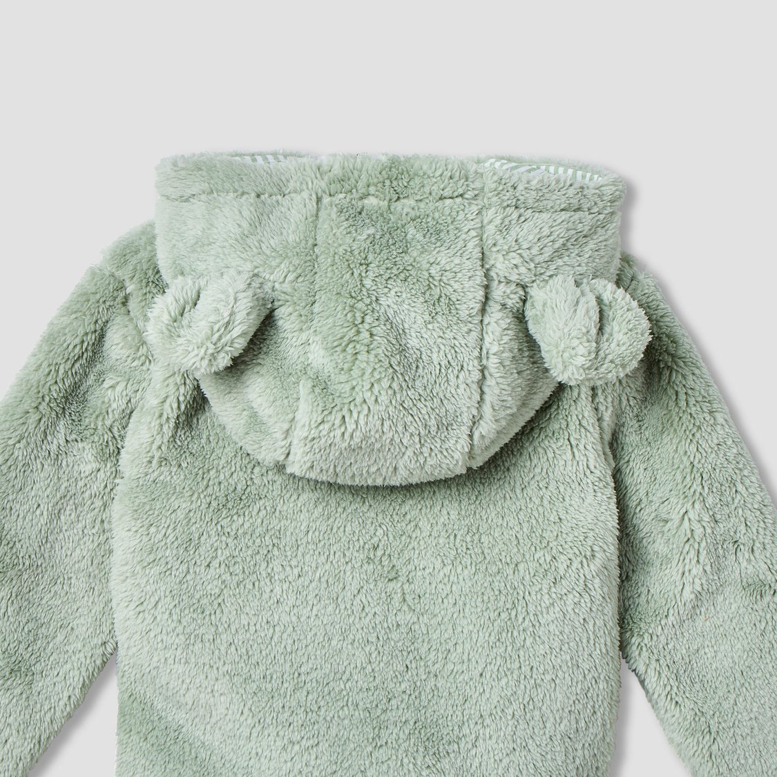 Juniors Bear Applique Zip Through Hoodie