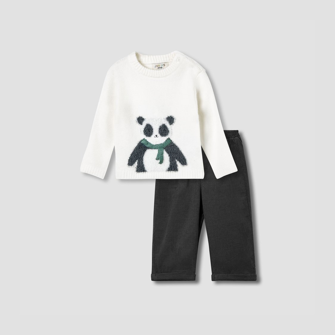 Juniors Panda Detail Sweater and Pants Set