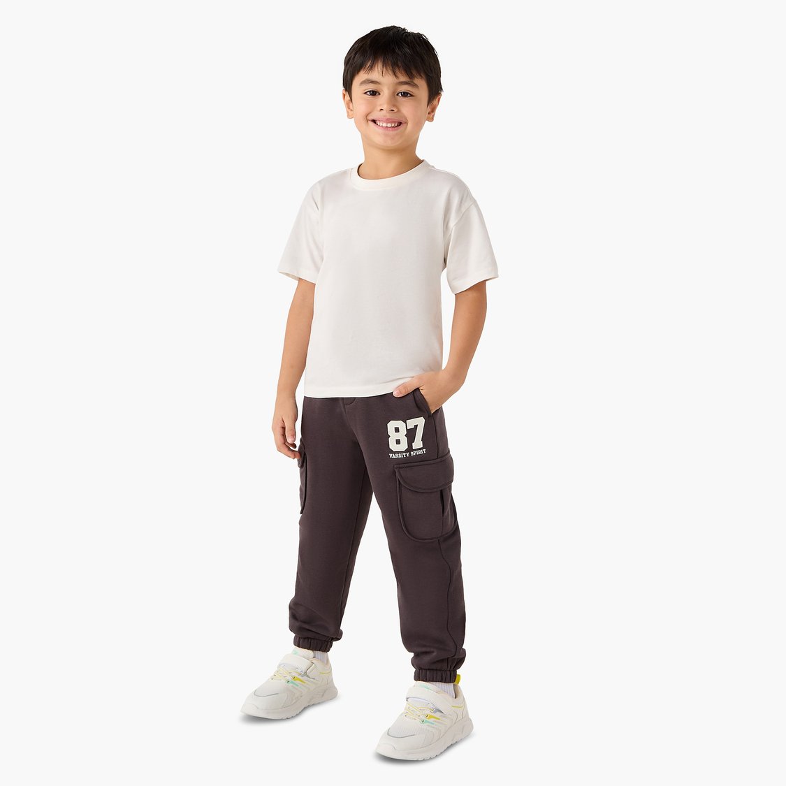 Juniors Printed Cargo Joggers with Pockets