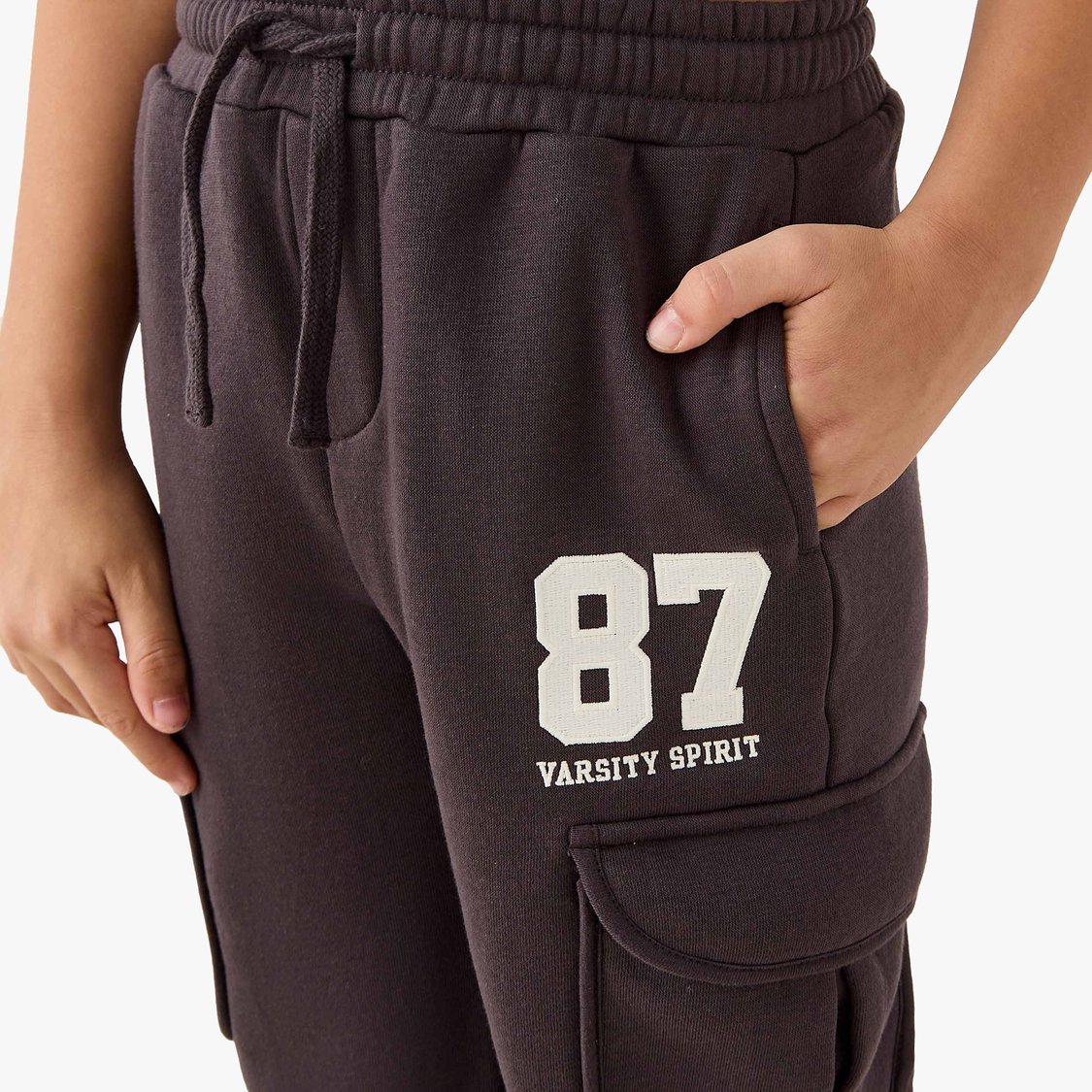 Juniors Printed Cargo Joggers with Pockets