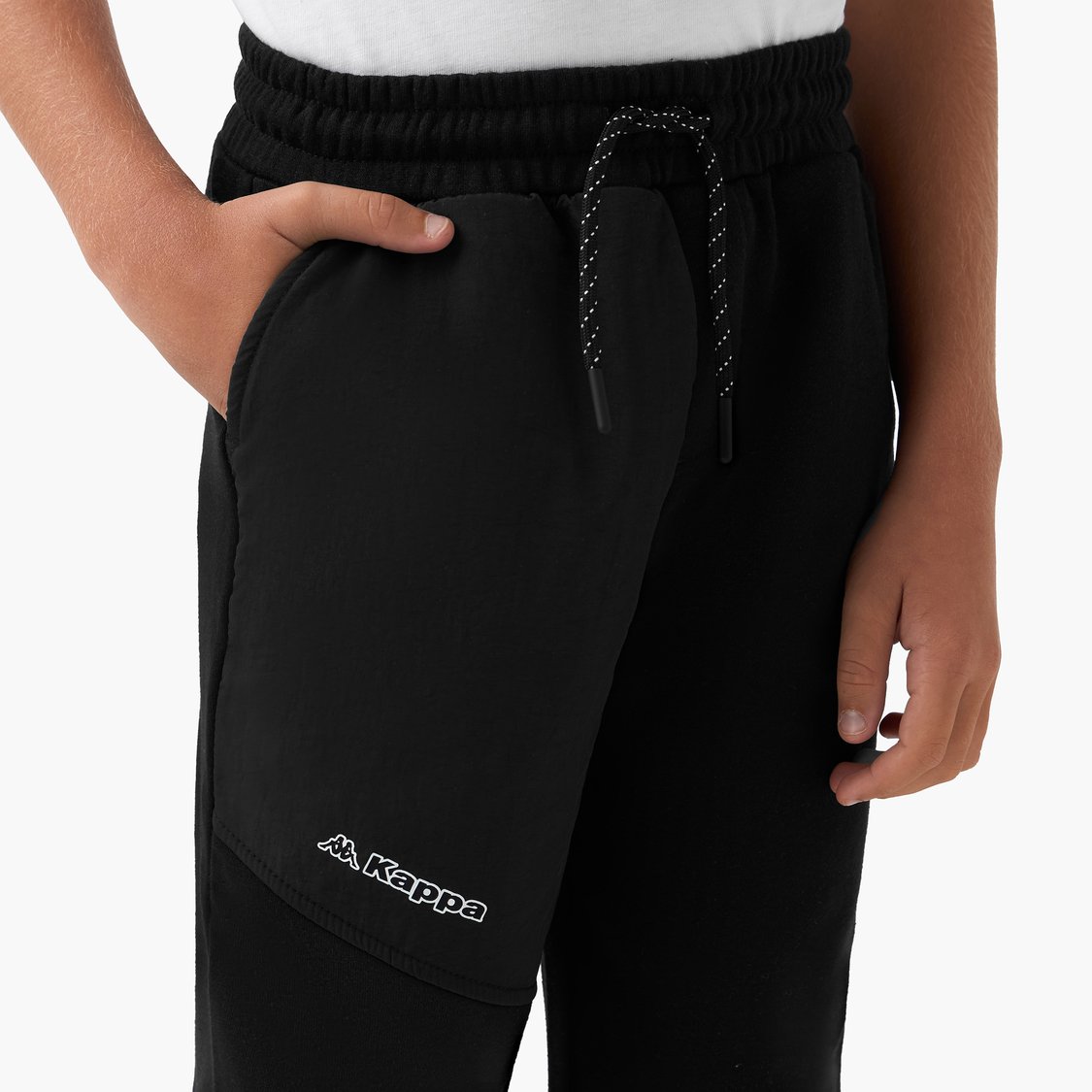 Kappa Logo Print Joggers with Drawstring Closure