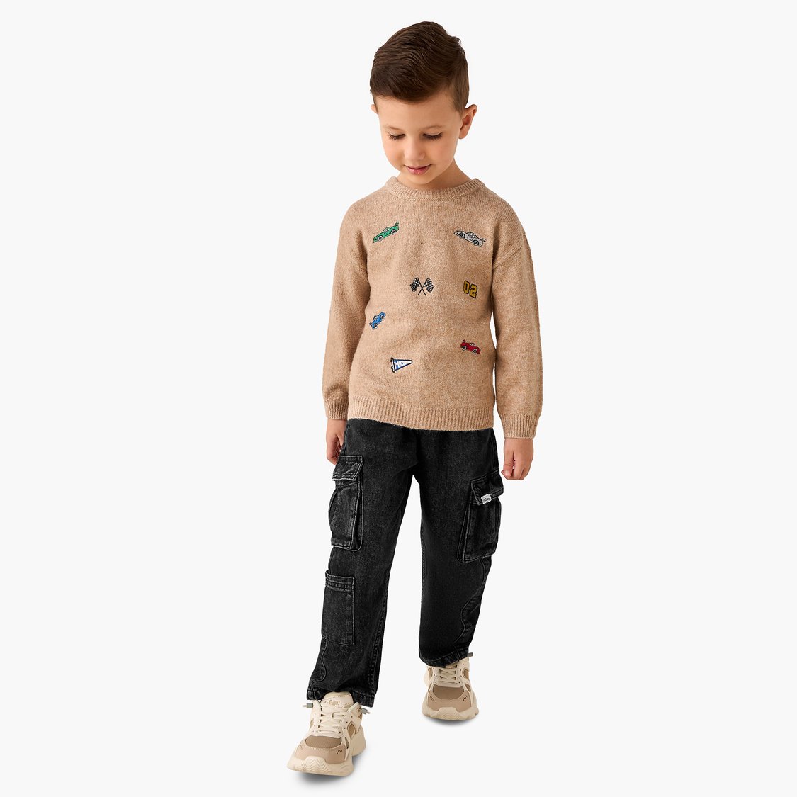 Juniors Embroidered Pullover with Long Sleeves