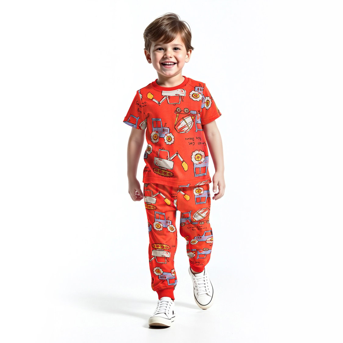 Juniors Vehicle Print T-shirt and Pyjama Set