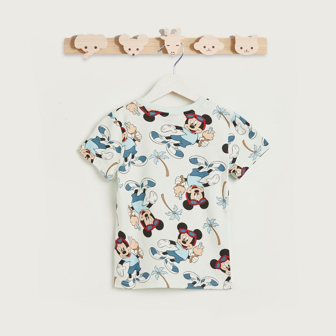 Mickey Mouse Print T-shirt and Pyjama Set