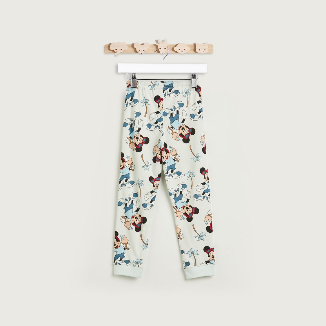 Mickey Mouse Print T-shirt and Pyjama Set