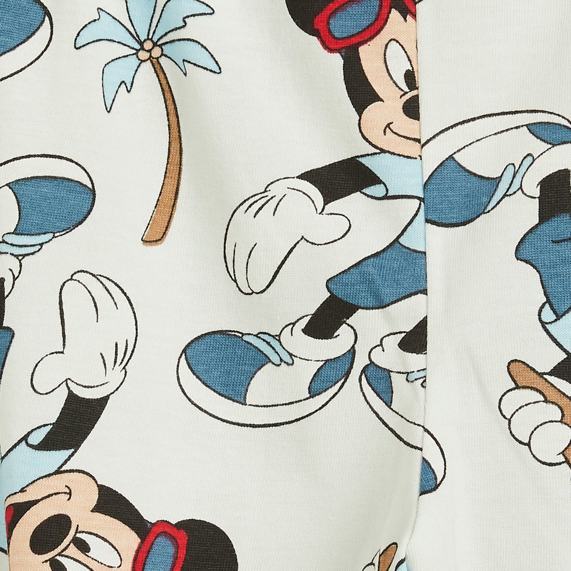 Mickey Mouse Print T-shirt and Pyjama Set