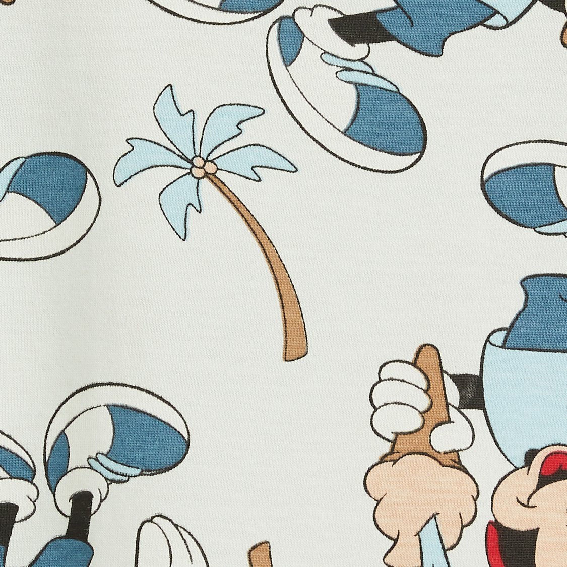 Mickey Mouse Print T-shirt and Pyjama Set