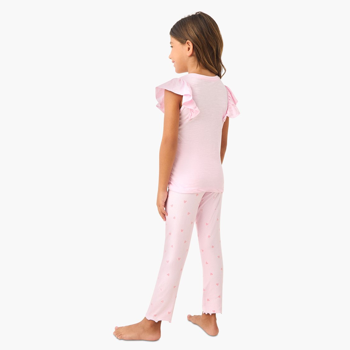 Juniors Floral Applique T-shirt and Pyjama Set