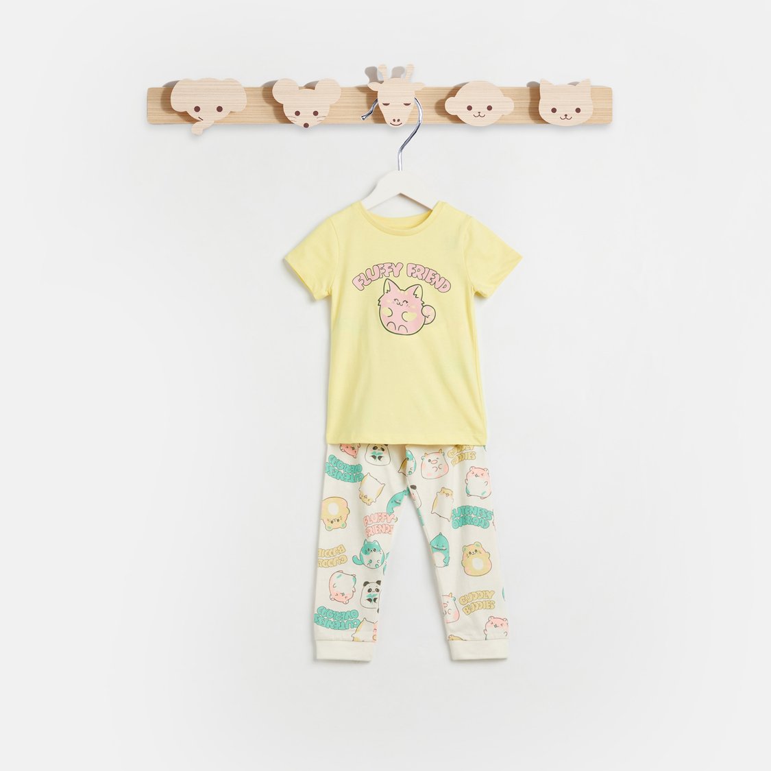 Juniors Printed T-shirt and Pyjama Set