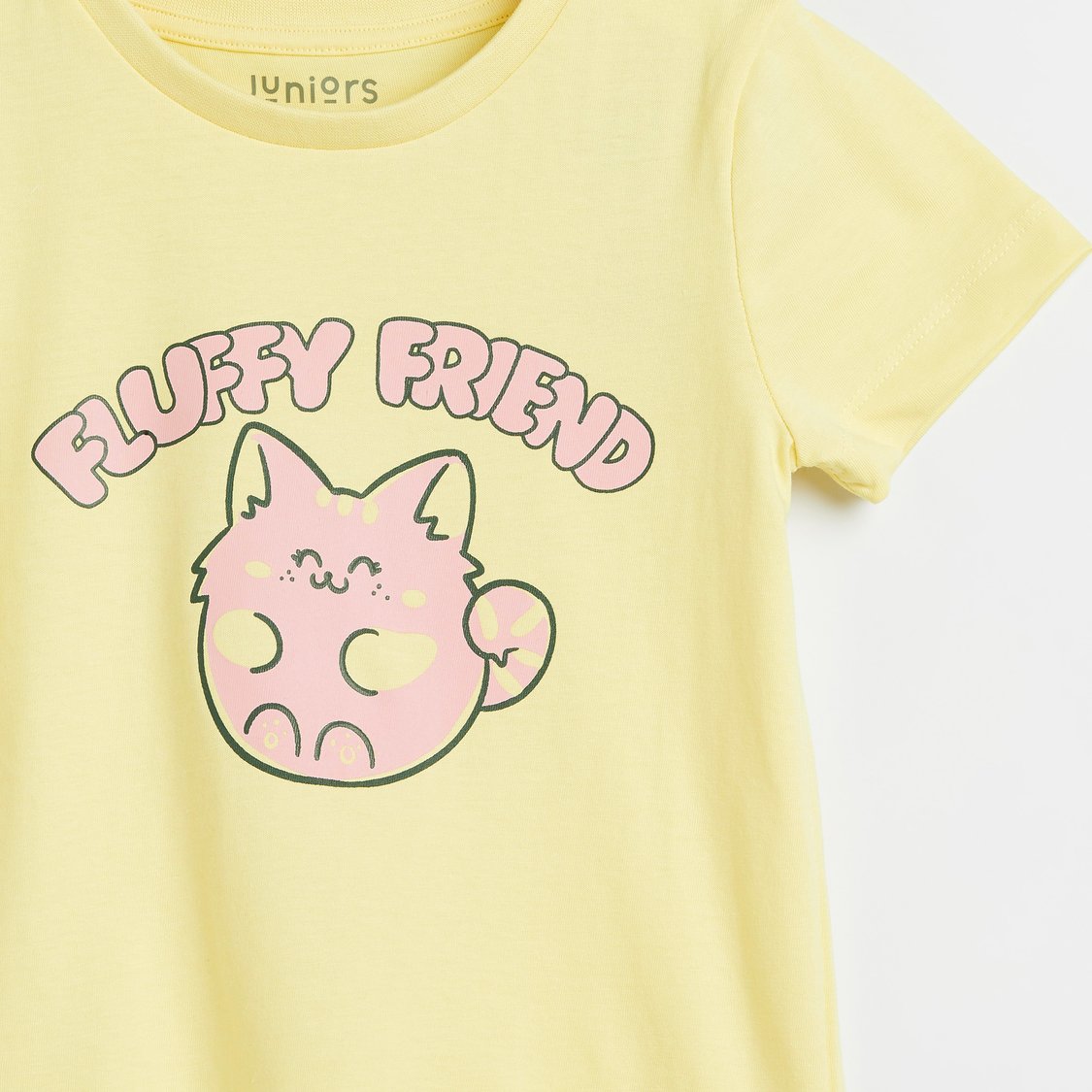Juniors Printed T-shirt and Pyjama Set